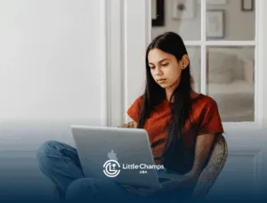Autistic teen girl trying the online autism test at home in CO and cross-checking the symptoms she's experiencing.