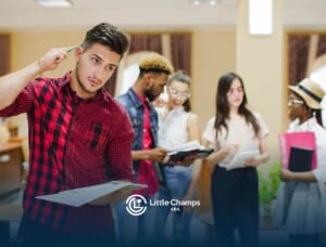 Young adults collaborating, brainstorming ideas together with pen, notebook, and paper in a lively creative session.